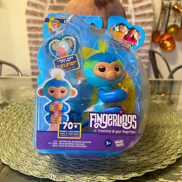 Other - Fingerlings Interactive Baby Monkey Leo 70+ Sounds And Reactions 2023 Blue